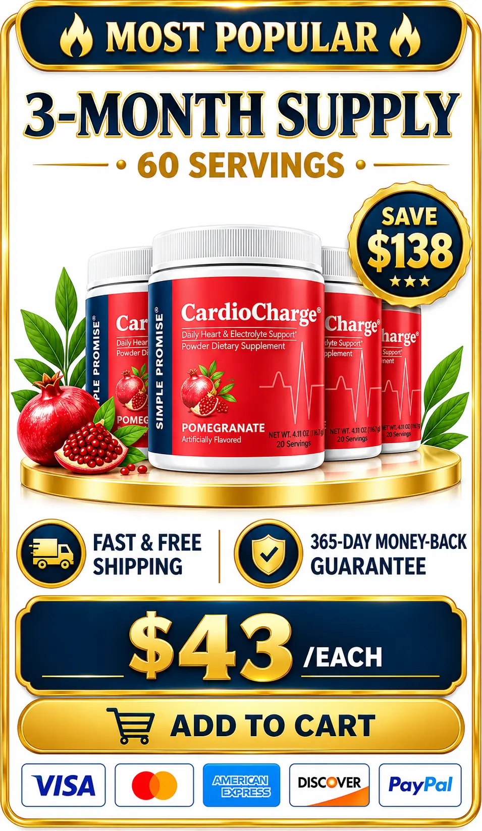 cardiocharge 3 Bottle Price